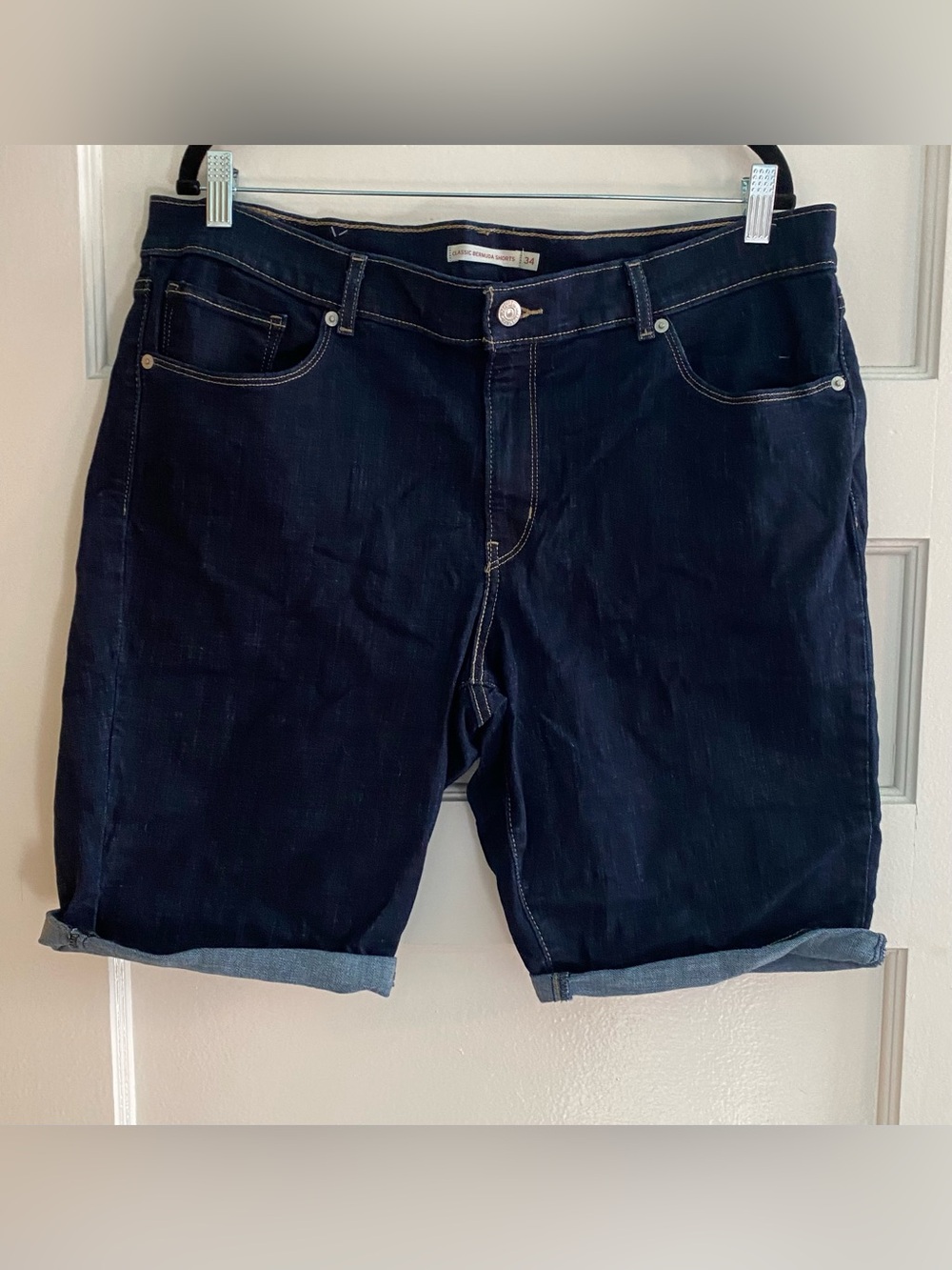 Levi’s Dark Wash Bermuda Shorts